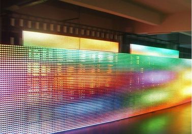 आईपी ​​65 निविड़ अंधकार पारदर्शी ग्लास एलईडी स्क्रीन / पूर्ण रंग साफ़ ग्लास प्रदर्शन स्क्रीन