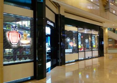 ग्लास शॉपिंग मॉल के लिए इंडोर पी 7.81 पारदर्शी ग्लास एलईडी डिस्प्ले